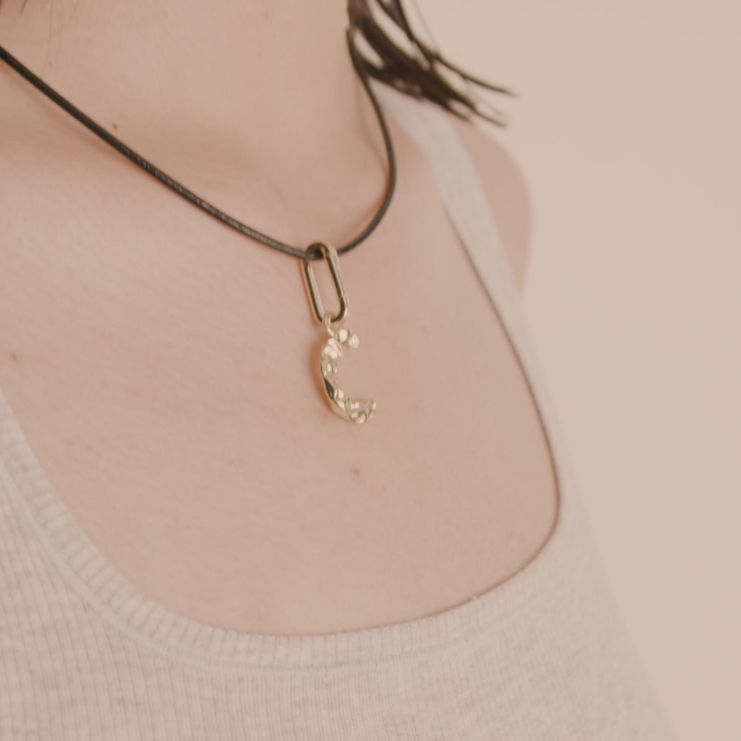 CHARM pendant C, gold-plated