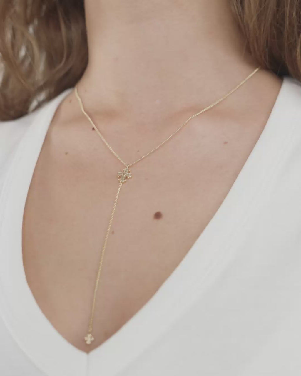 DAGMAR Y-halsband guldpläterad
