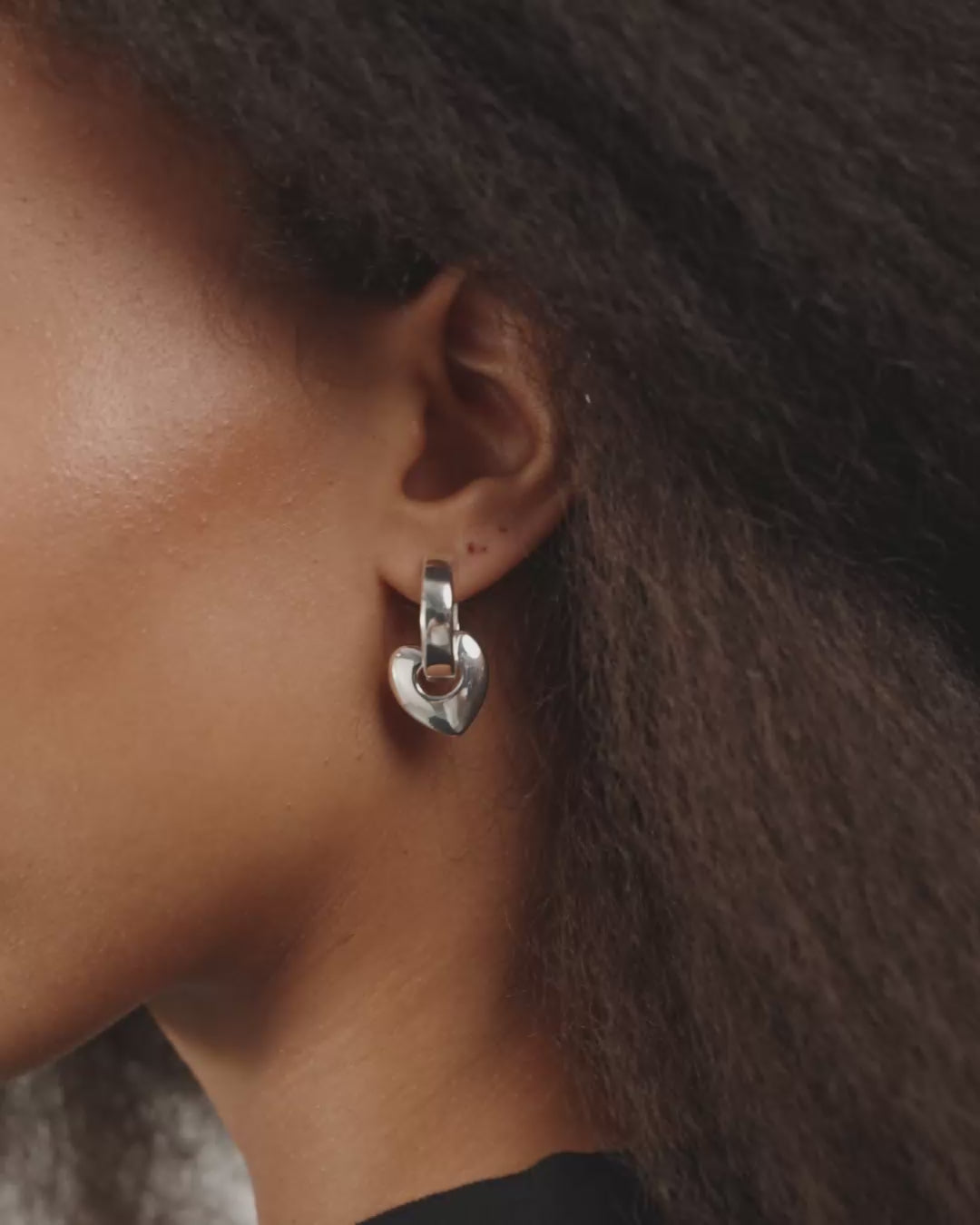 IOKASTE chunky hoops silverpläterade