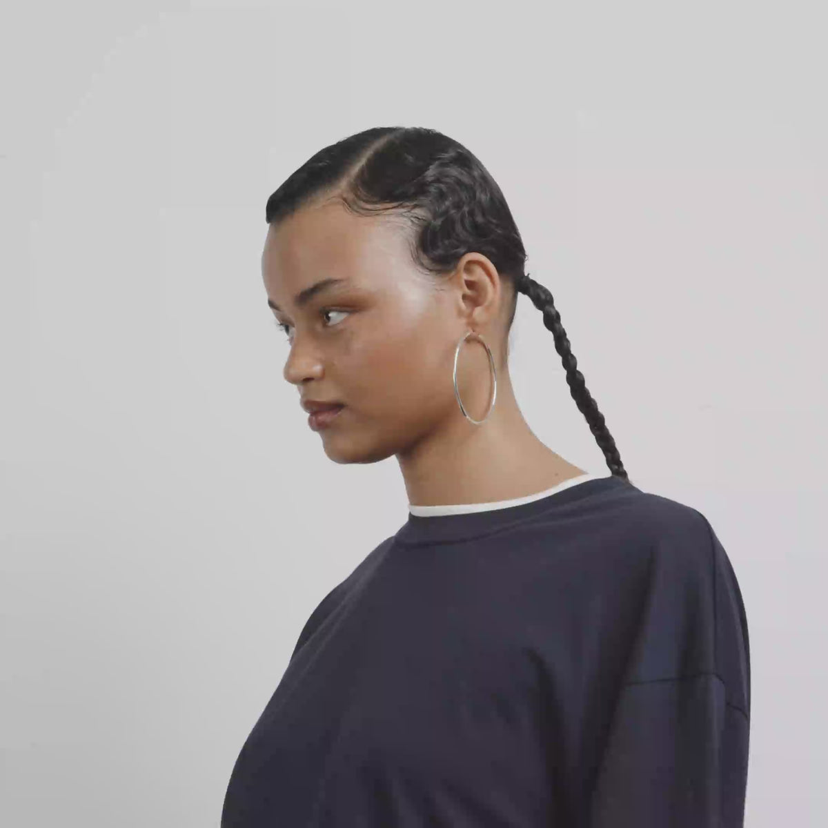 APRIL large hoop earrings silver-plated