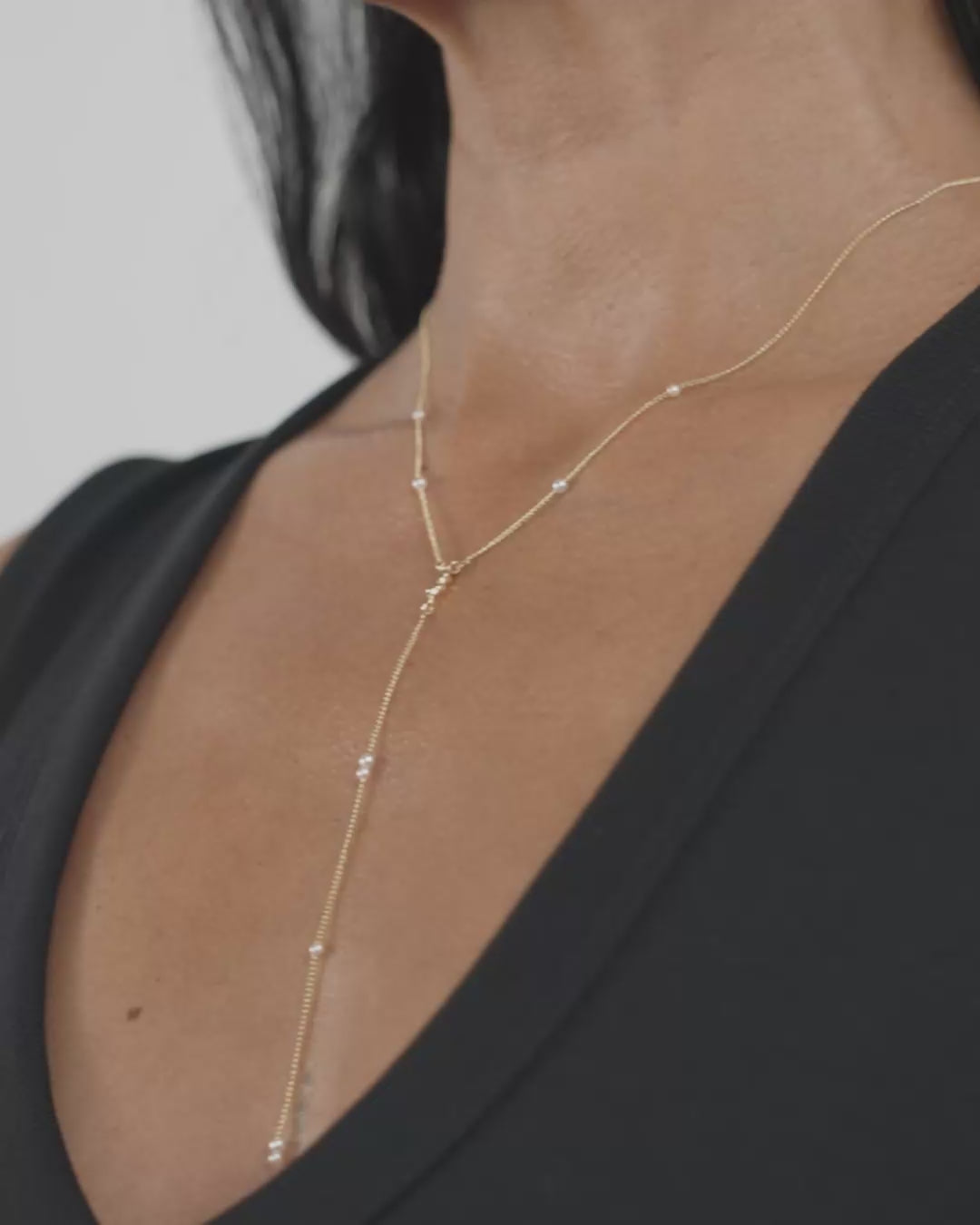 ERON Y-necklace gold-plated