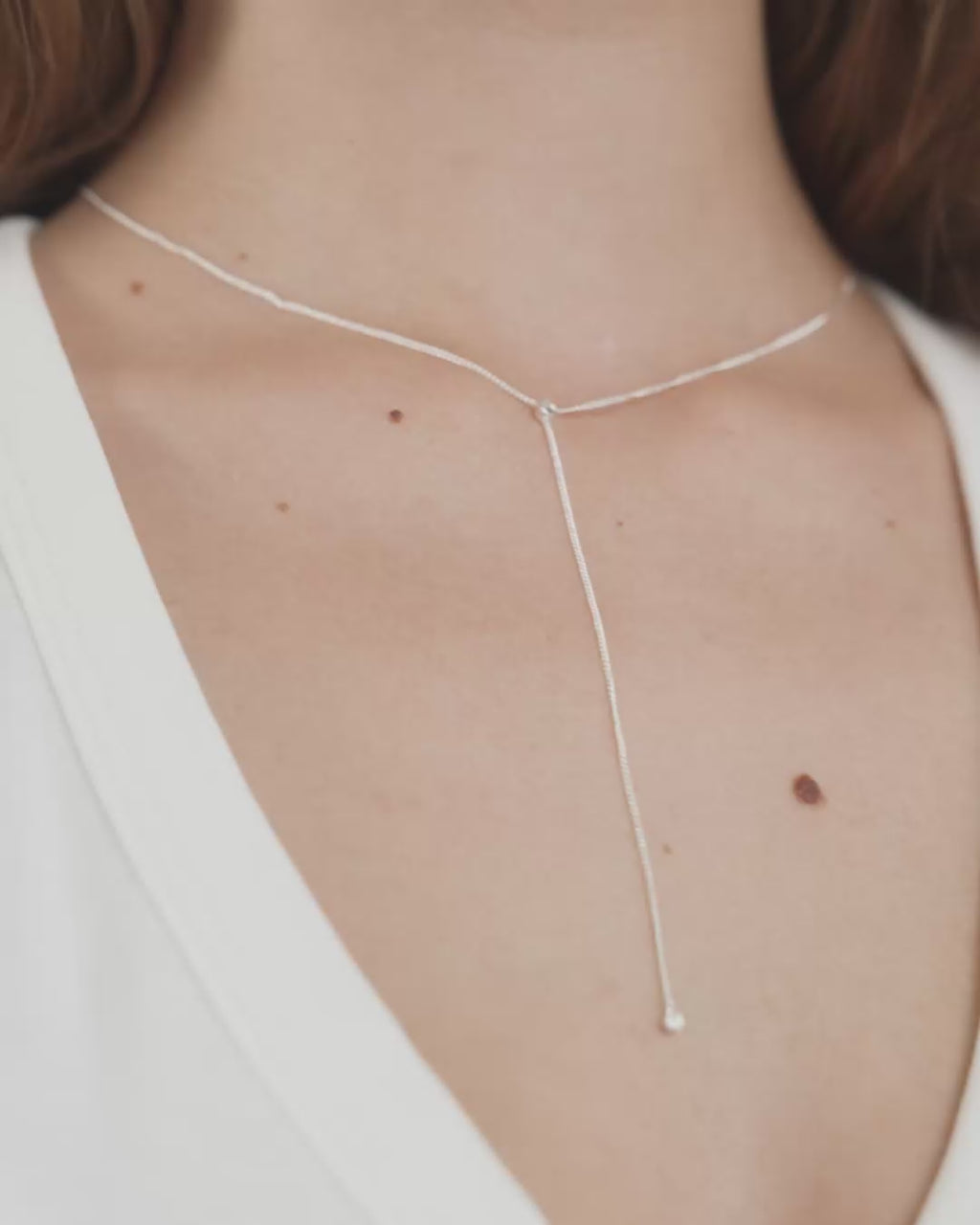 LUMI Y-necklace silver-plated