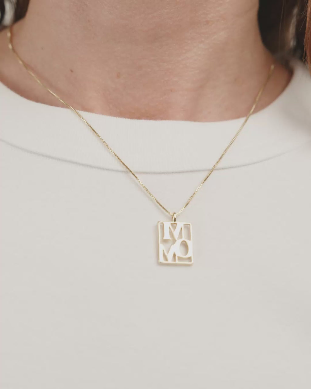 LOVE TAG, MOM-halskjede gullbelagt