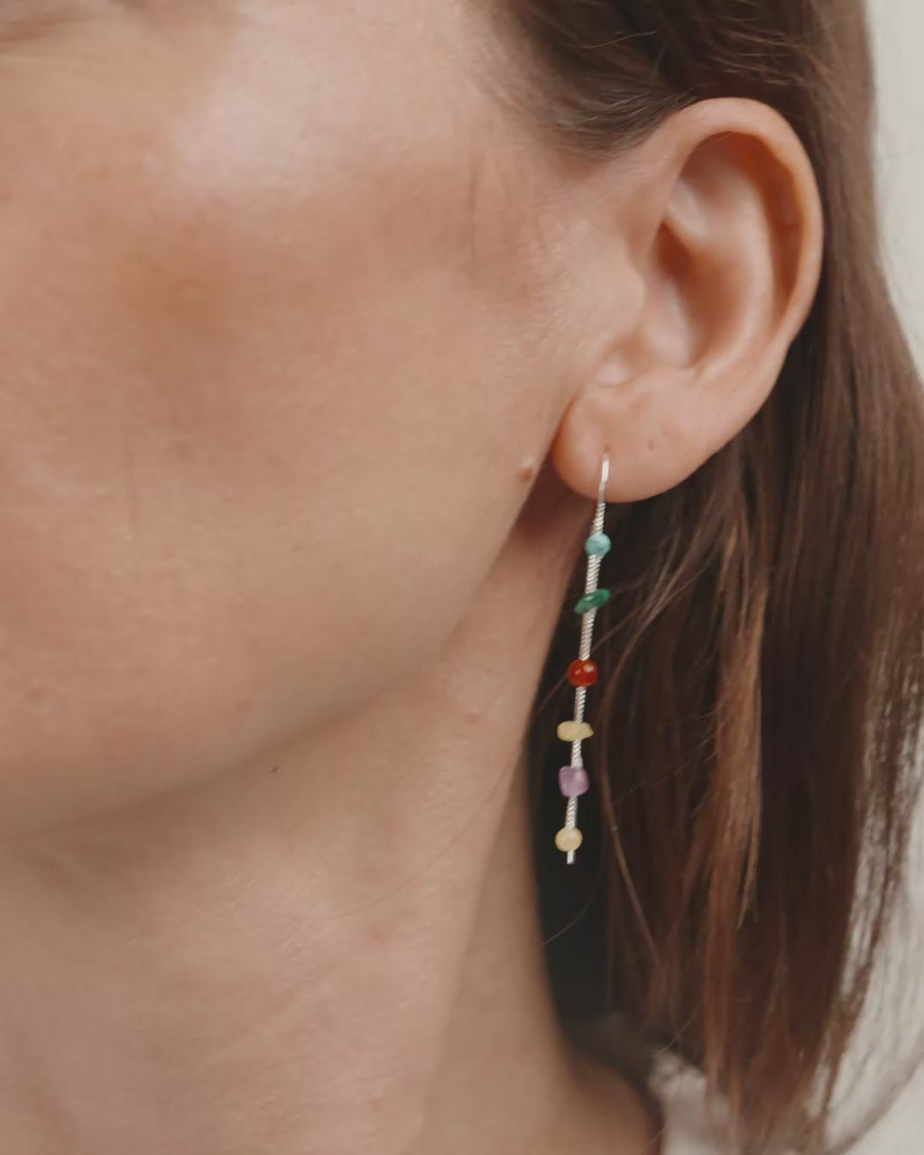 HERE earrings silver-plated/multi
