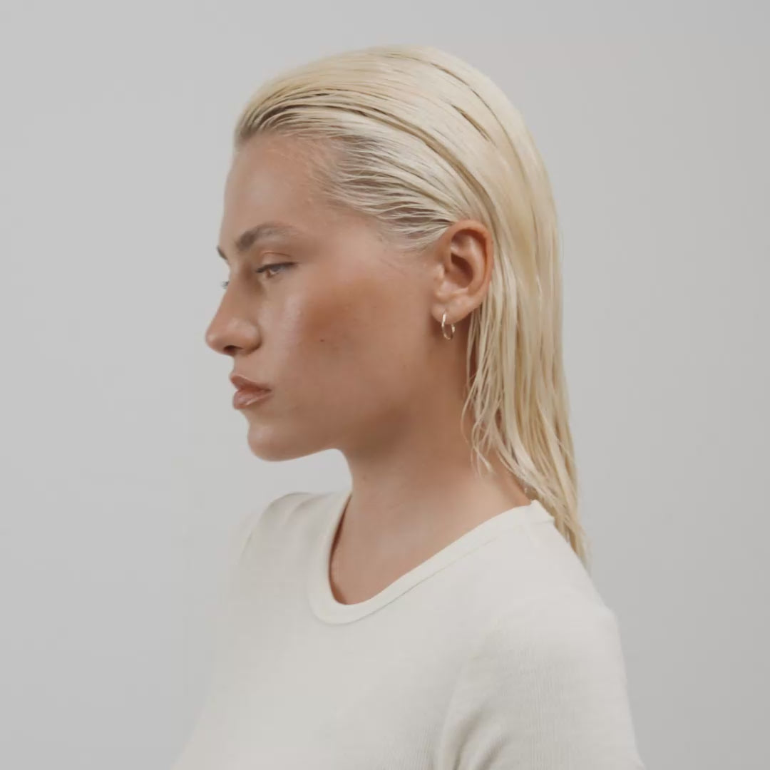 EANNA medium hoops guldbelagt