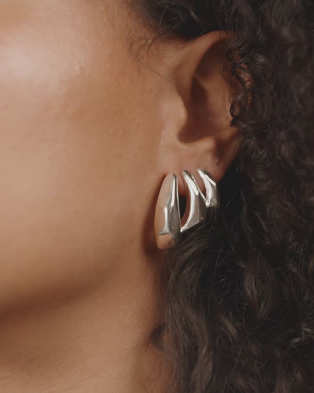 PRESENCE earrings silver-plated