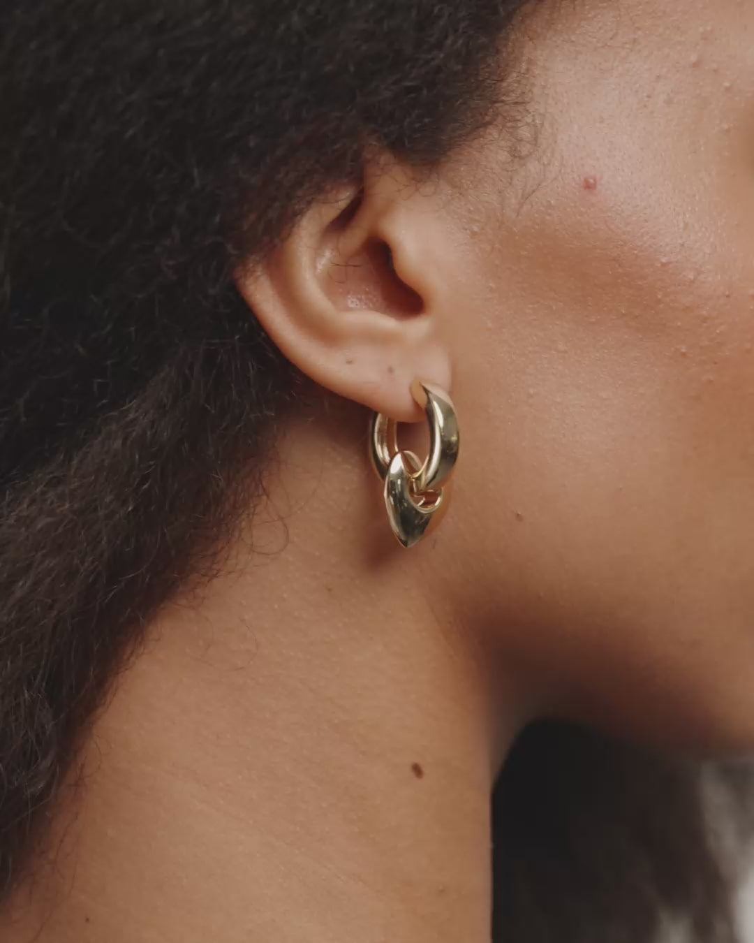 IOKASTE chunky hoops guldbelagt