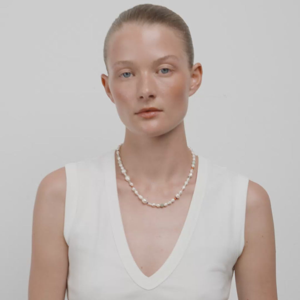 RAMONA freshwater pearl necklace silver-plated