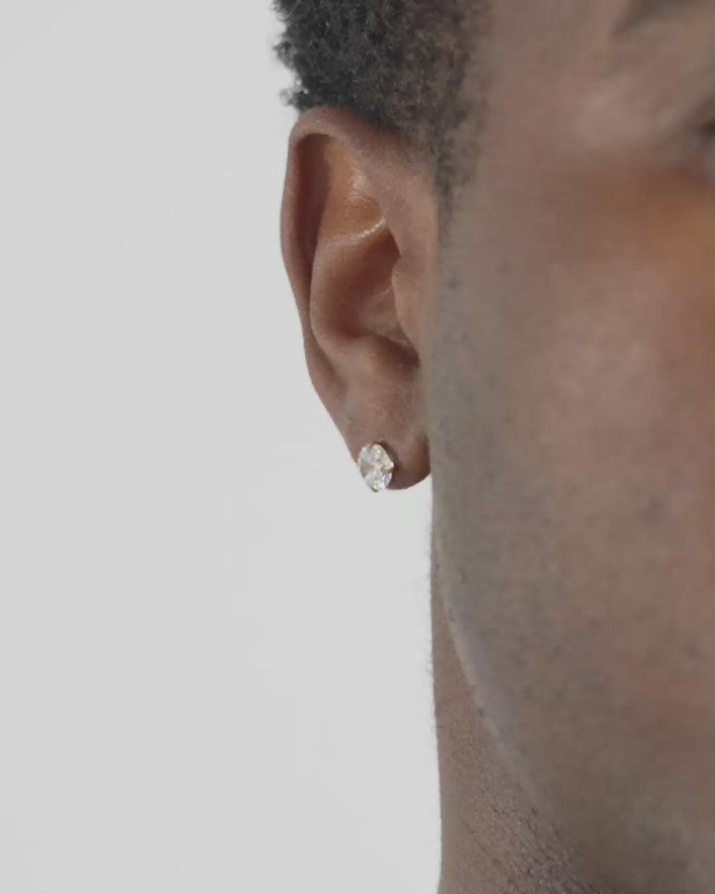 SABLE crystal earstuds silver-plated