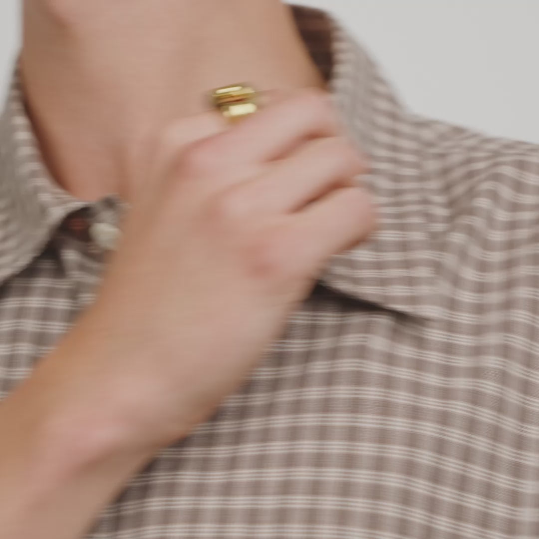 FREE ring guldbelagt