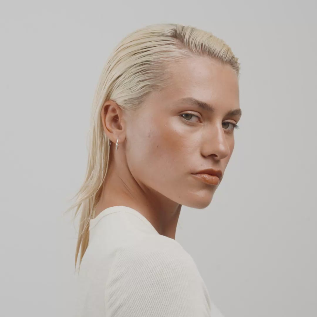 EANNA medium hoops sølvbelagt