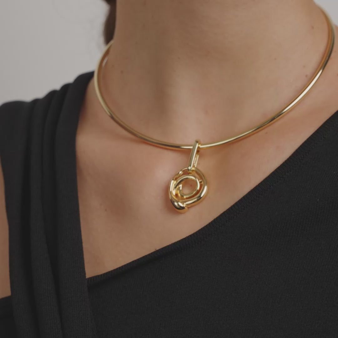 CHARM curl pendant, silver-plated