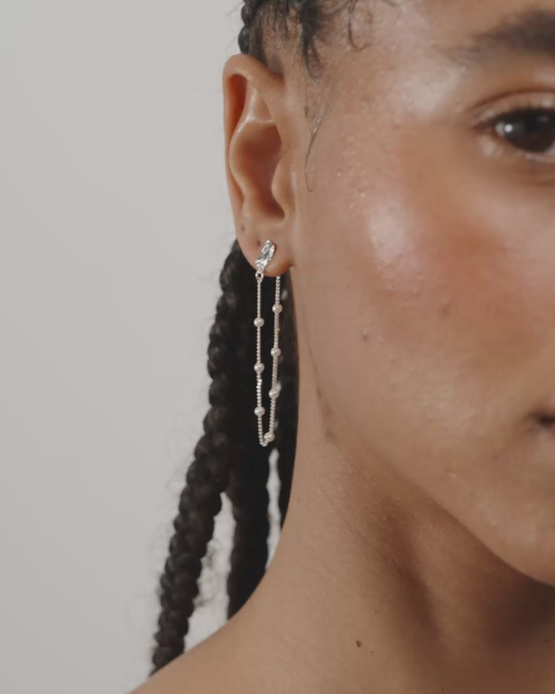 AERUN earrings silver-plated