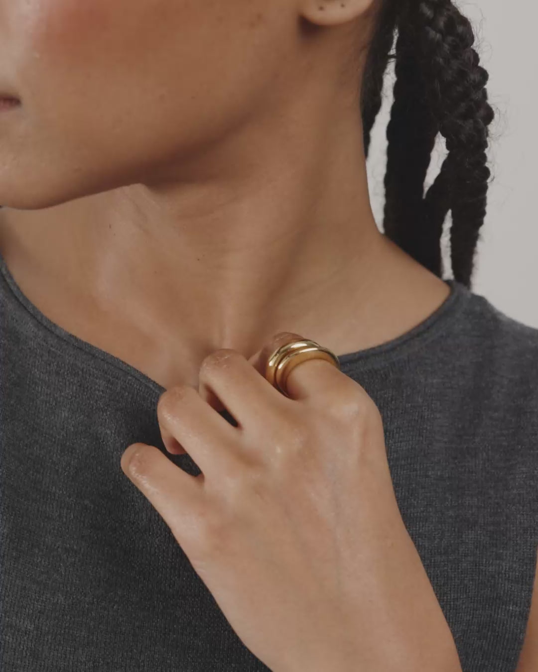 KAISYN Ring, 2-in-1 Set, vergoldet