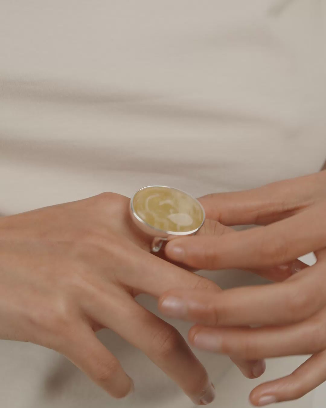 STILL ring silver-plated/yellow
