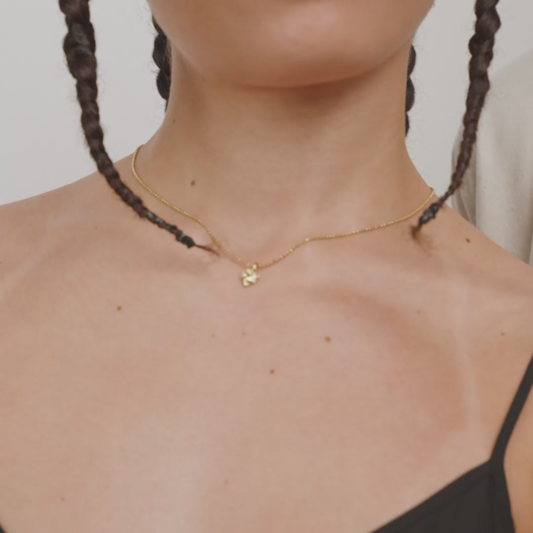 CHARM mini hjerte anheng gullbelagt