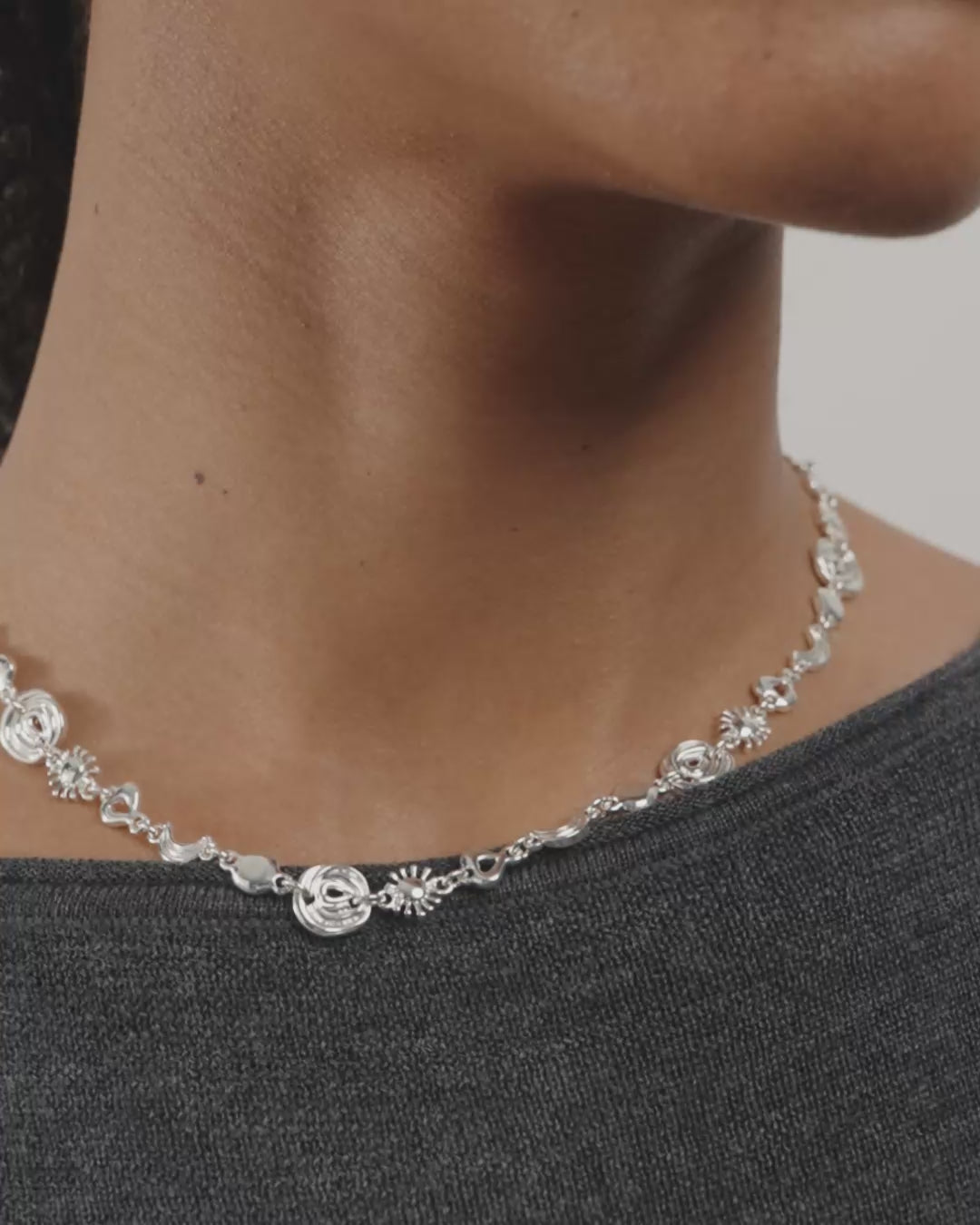 MISHA necklace silver-plated