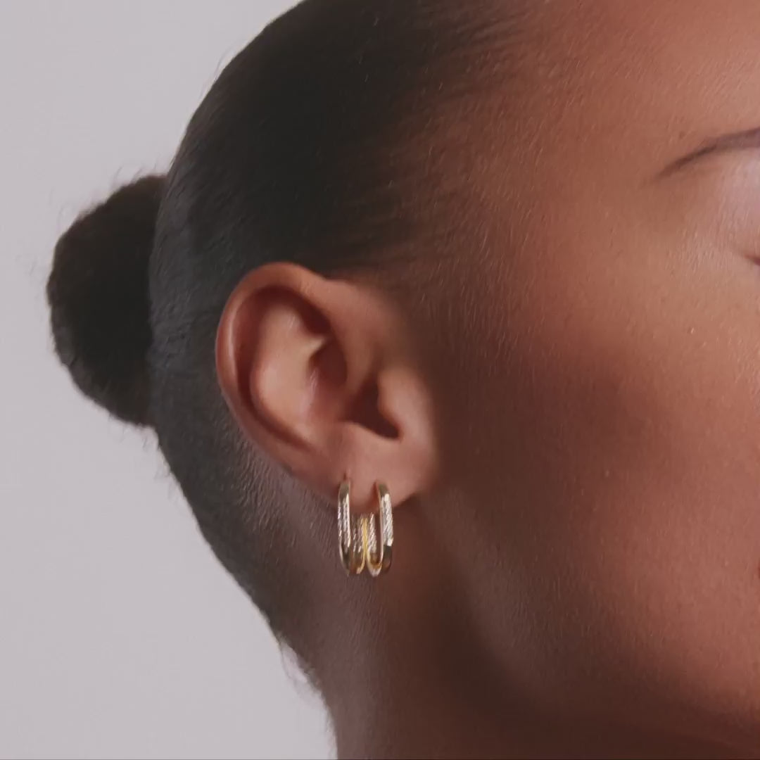 STAR hoops, gold-plated