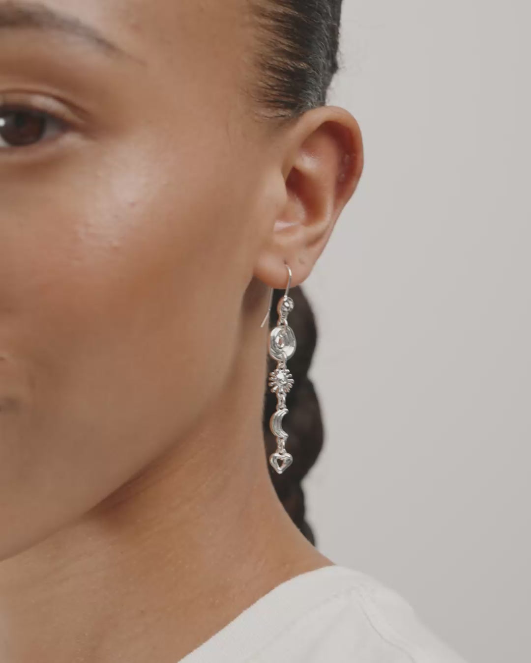 MISHA earrings silver-plated