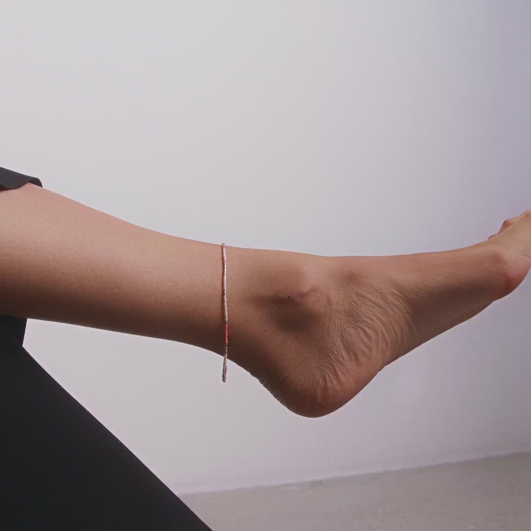 ALISON ankle chain rose, gold-plated