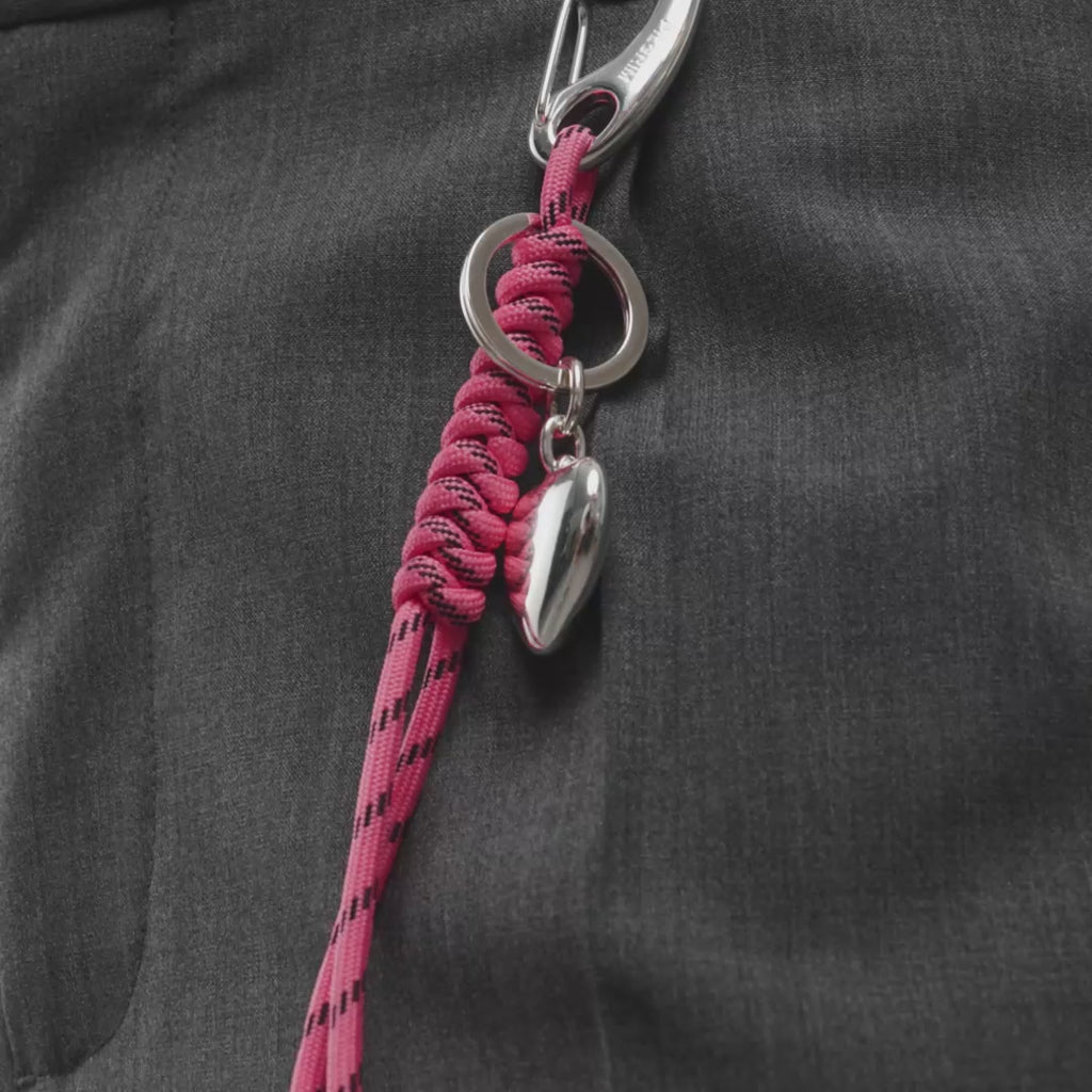AERUN nøglering, pink/sølvbelagt