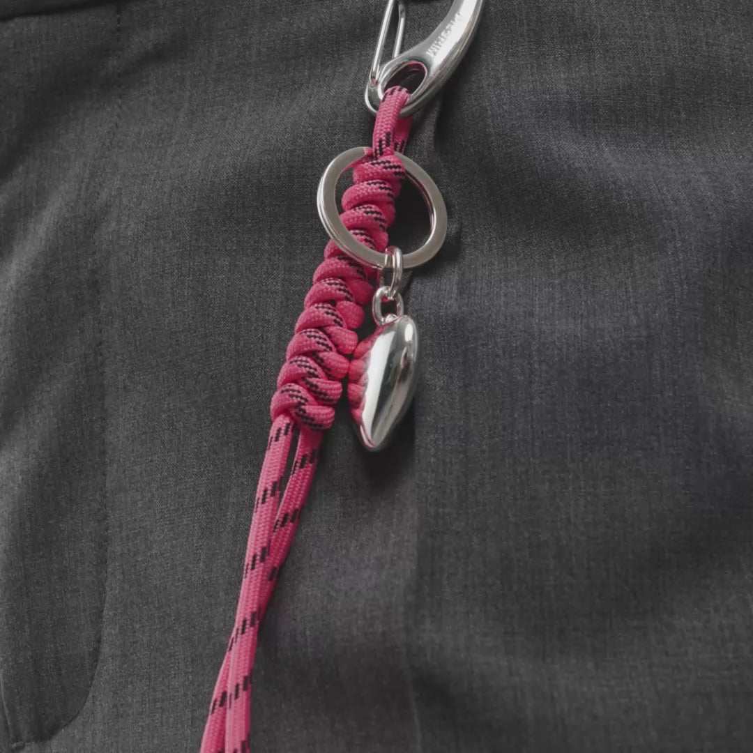 AERUN nøglering, pink/sølvbelagt