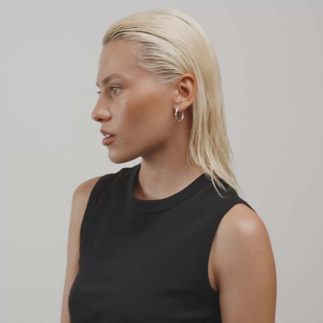 APRIL kleine Creolen, versilbert