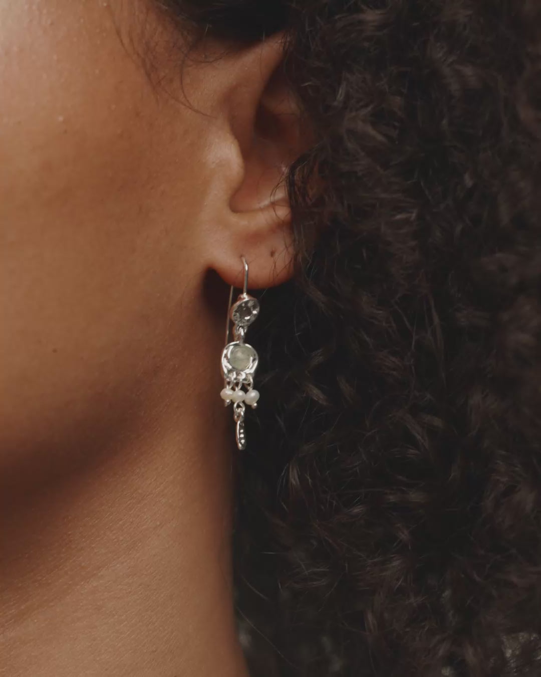 HERE earrings silver-plated