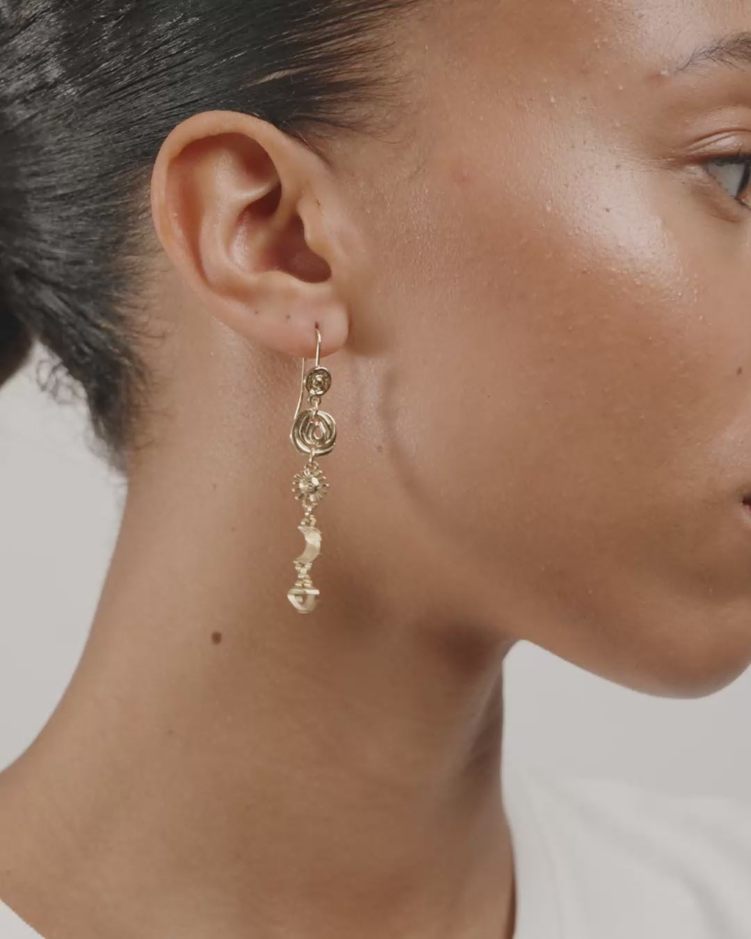 MISHA earrings gold-plated