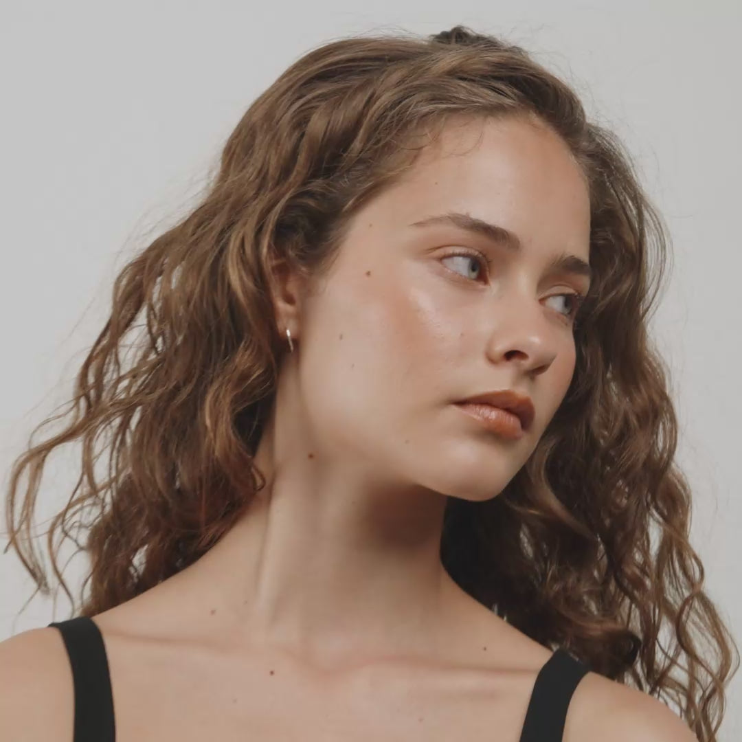 SANNE mini hoop øreringe sølvbelagt