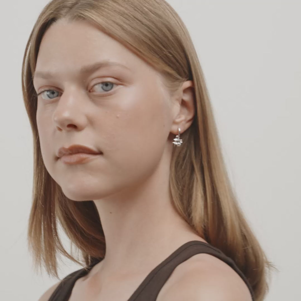 TIMBER earrings silver-plated