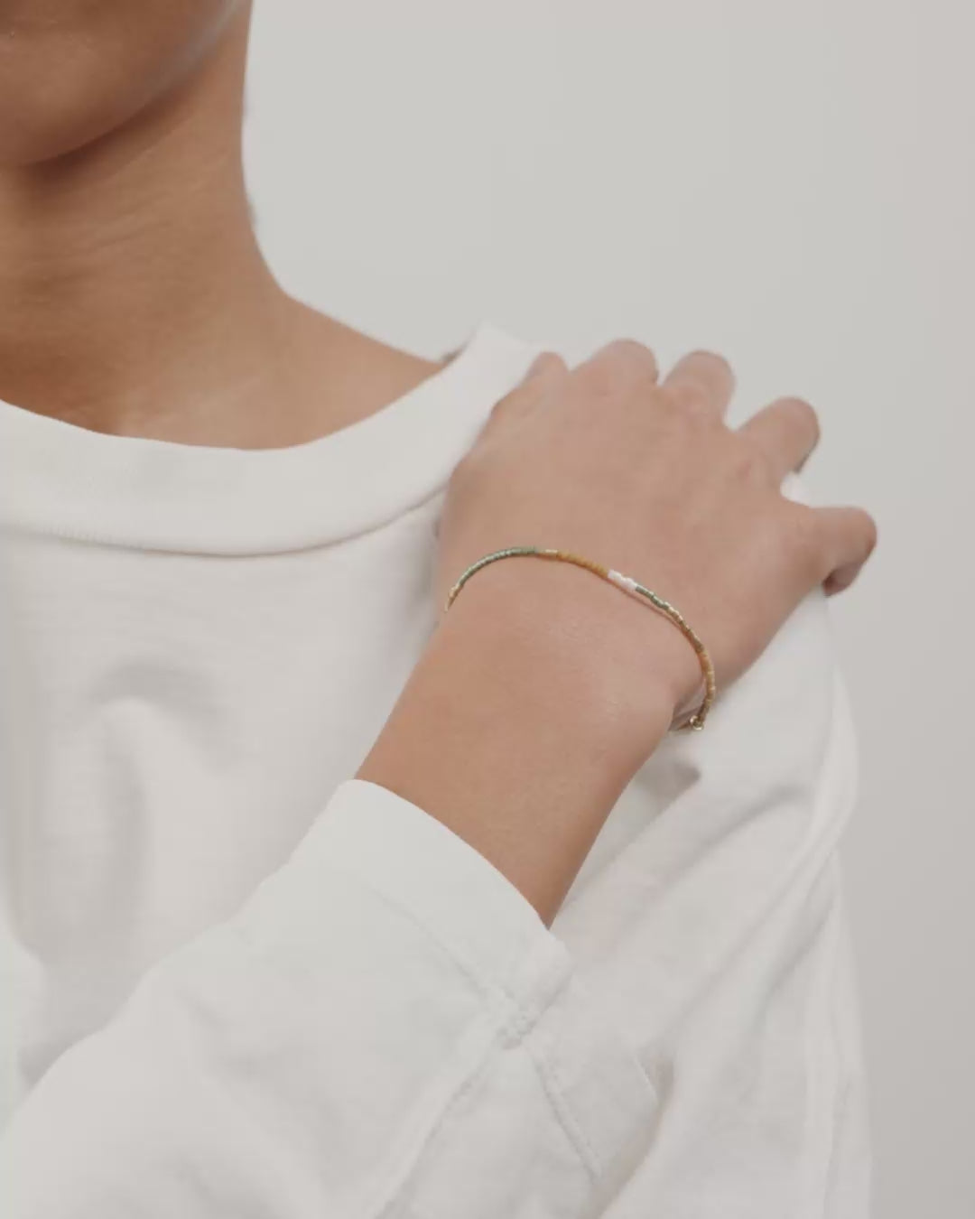 ALISON bracelet brown, gold-plated