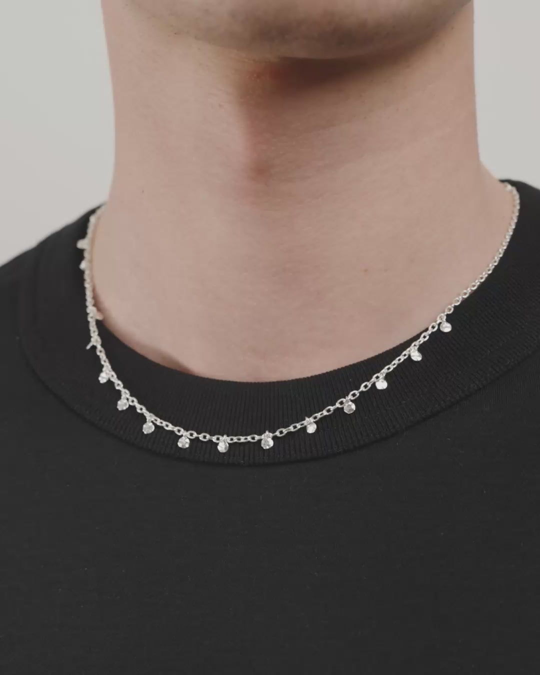 PANNA mynthalsband silverpläterat