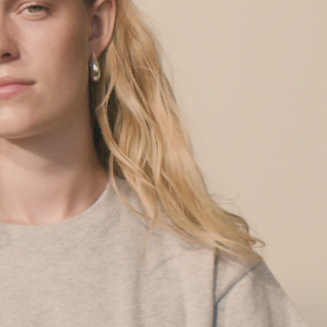 AUTUMN chunky retro hoops silverpläterade