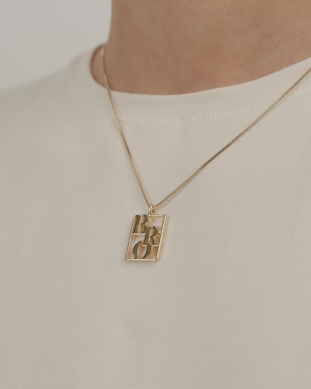 LOVE TAG, BRO-halskjede gullbelagt