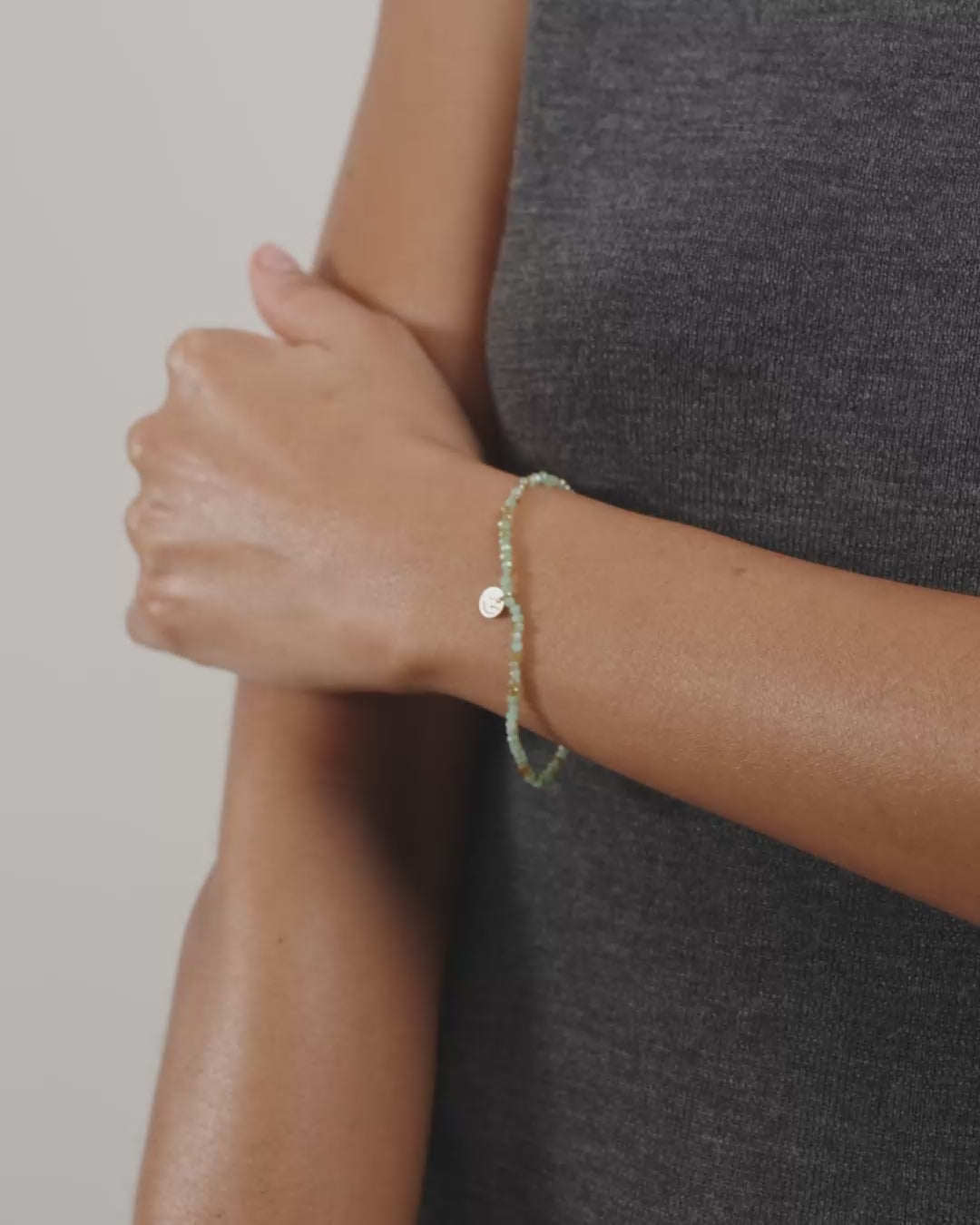 INDIE bracelet blue, gold-plated
