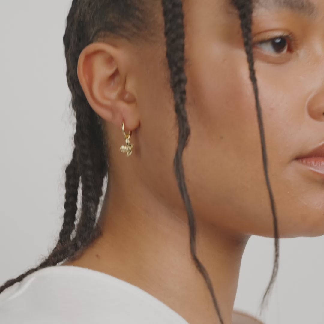 GIANNI single ørering guldbelagt