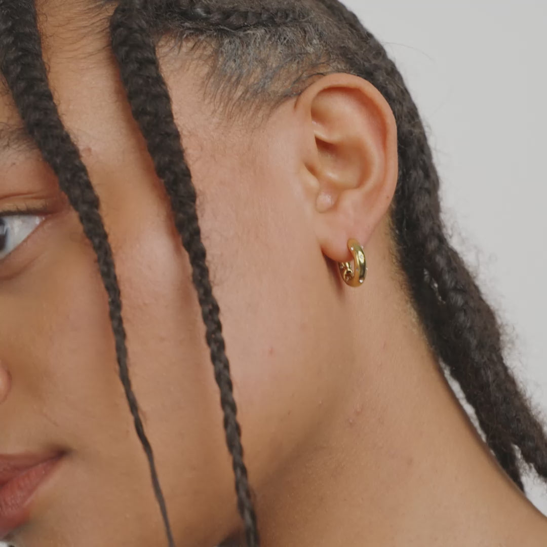 NEVAEH hoops guldpläterade