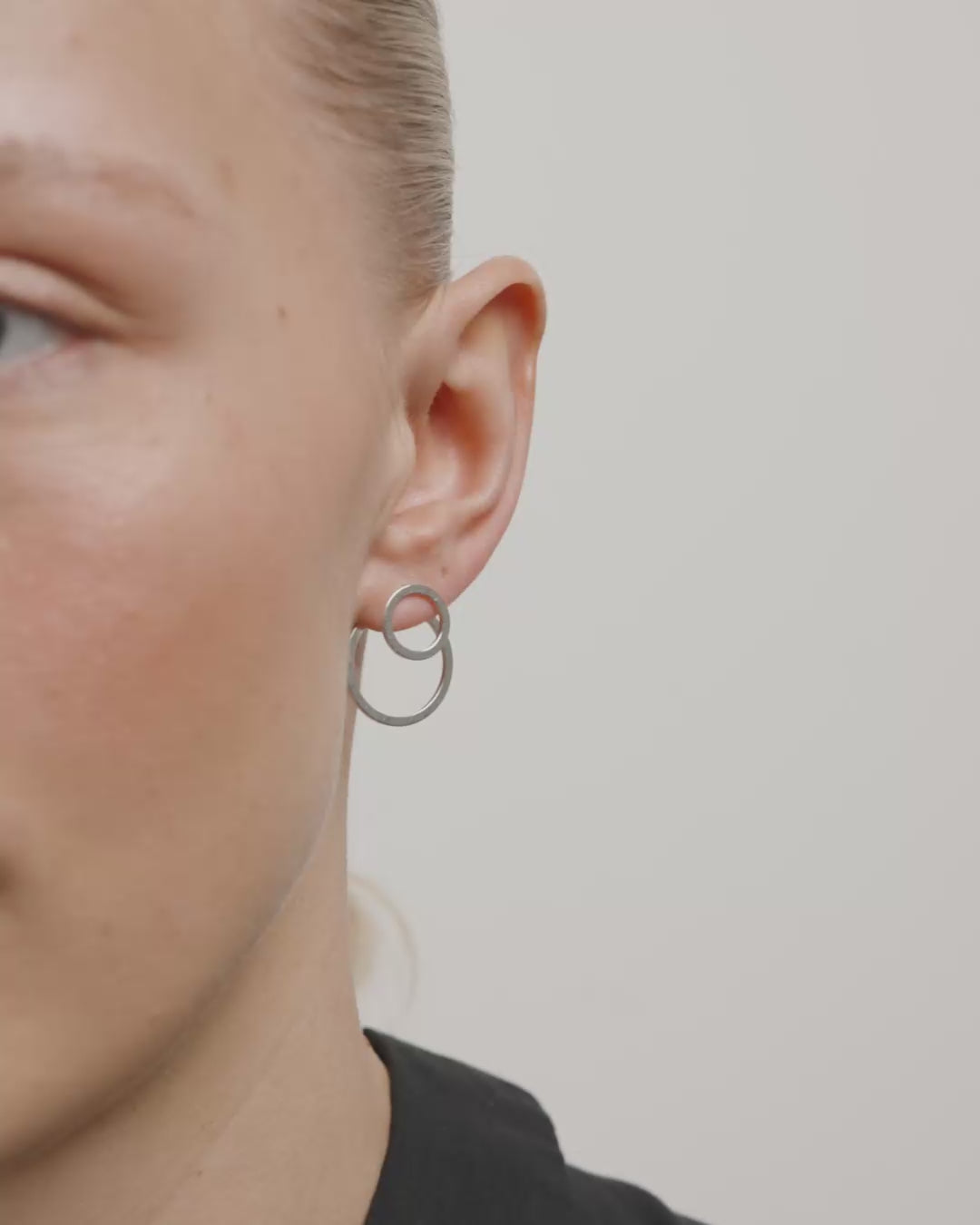 ZOOEY 2-i-1 örhängen silverpläterade