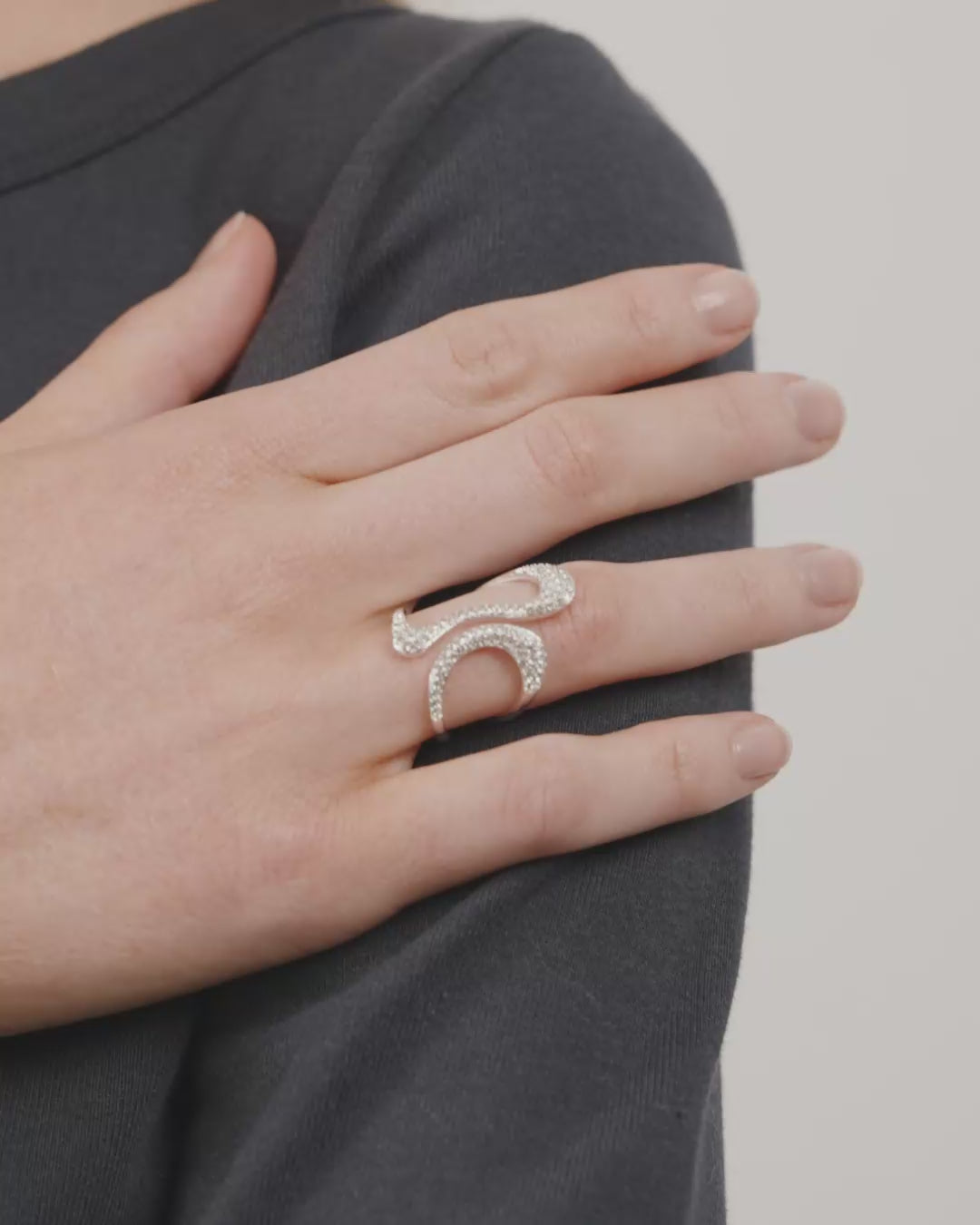 ROOT ring silver-plated