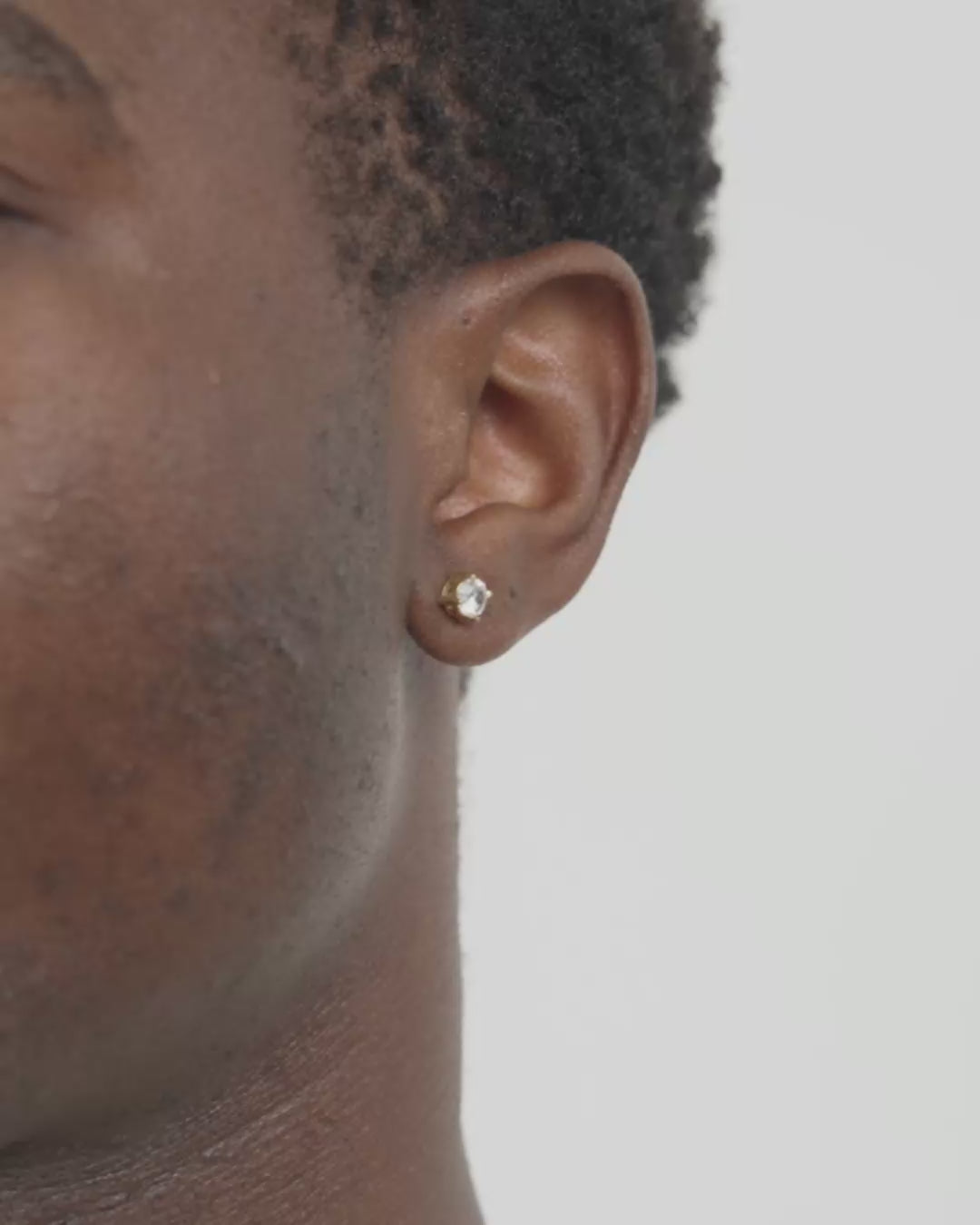 RAVI crystal earstuds gold-plated