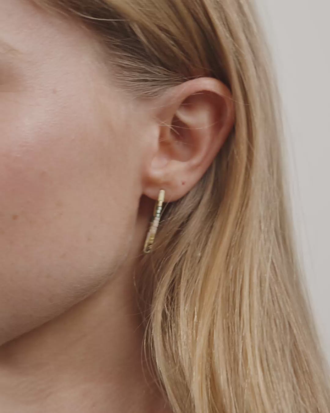 ALISON hoop earrings brown/gold-plated