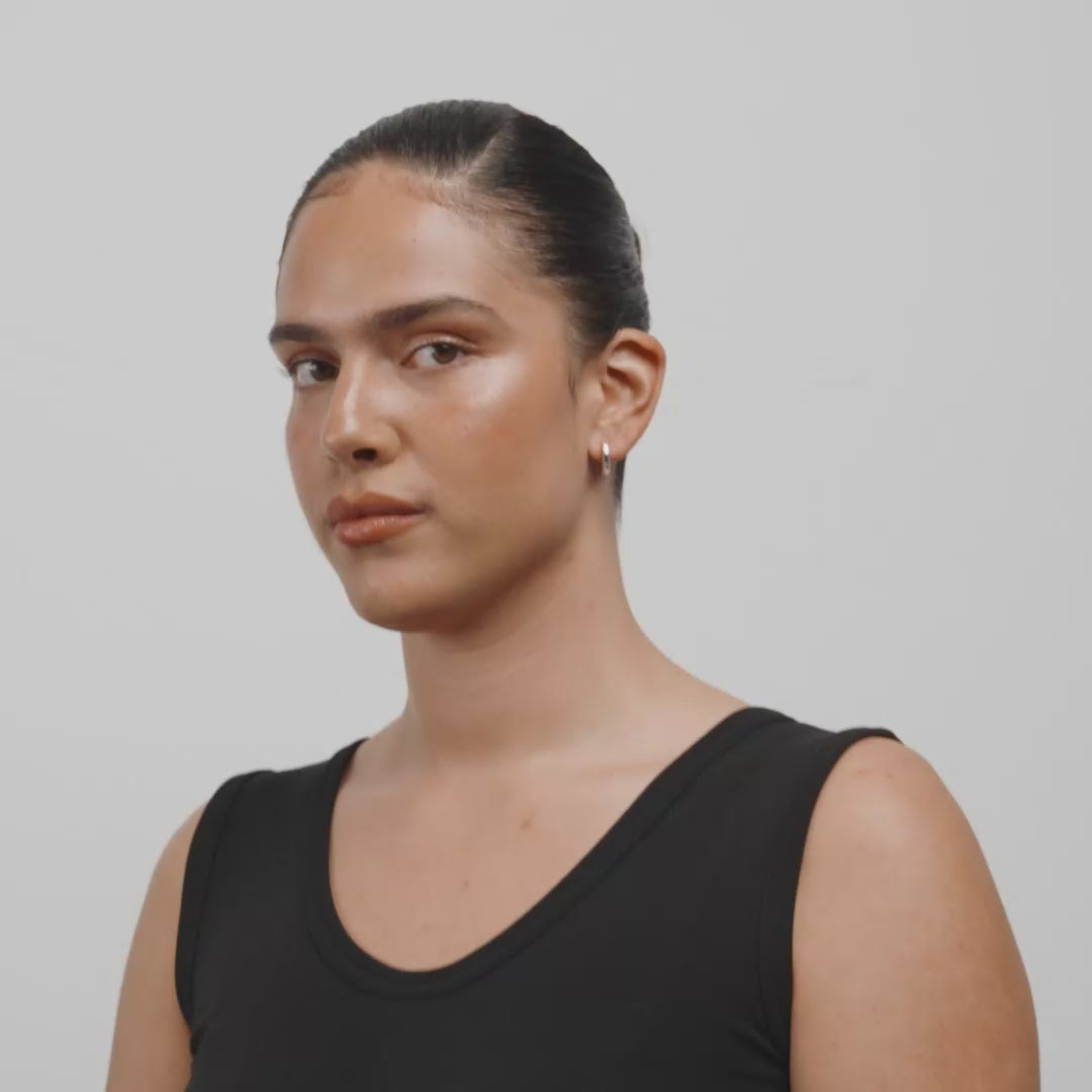TYRA chunky hoops silverpläterade