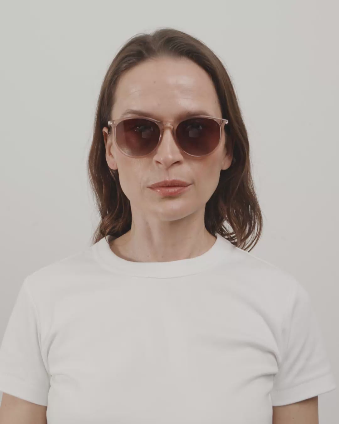 VANILLE Sonnenbrille Hellbraun/Gold