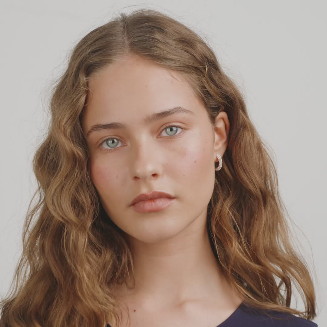 TATUM medium hoops sølvbelagt