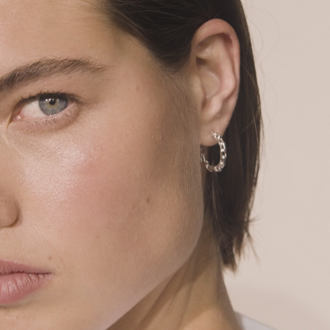 EIRA cable chain hoop earrings silver-plated – Pilgrim