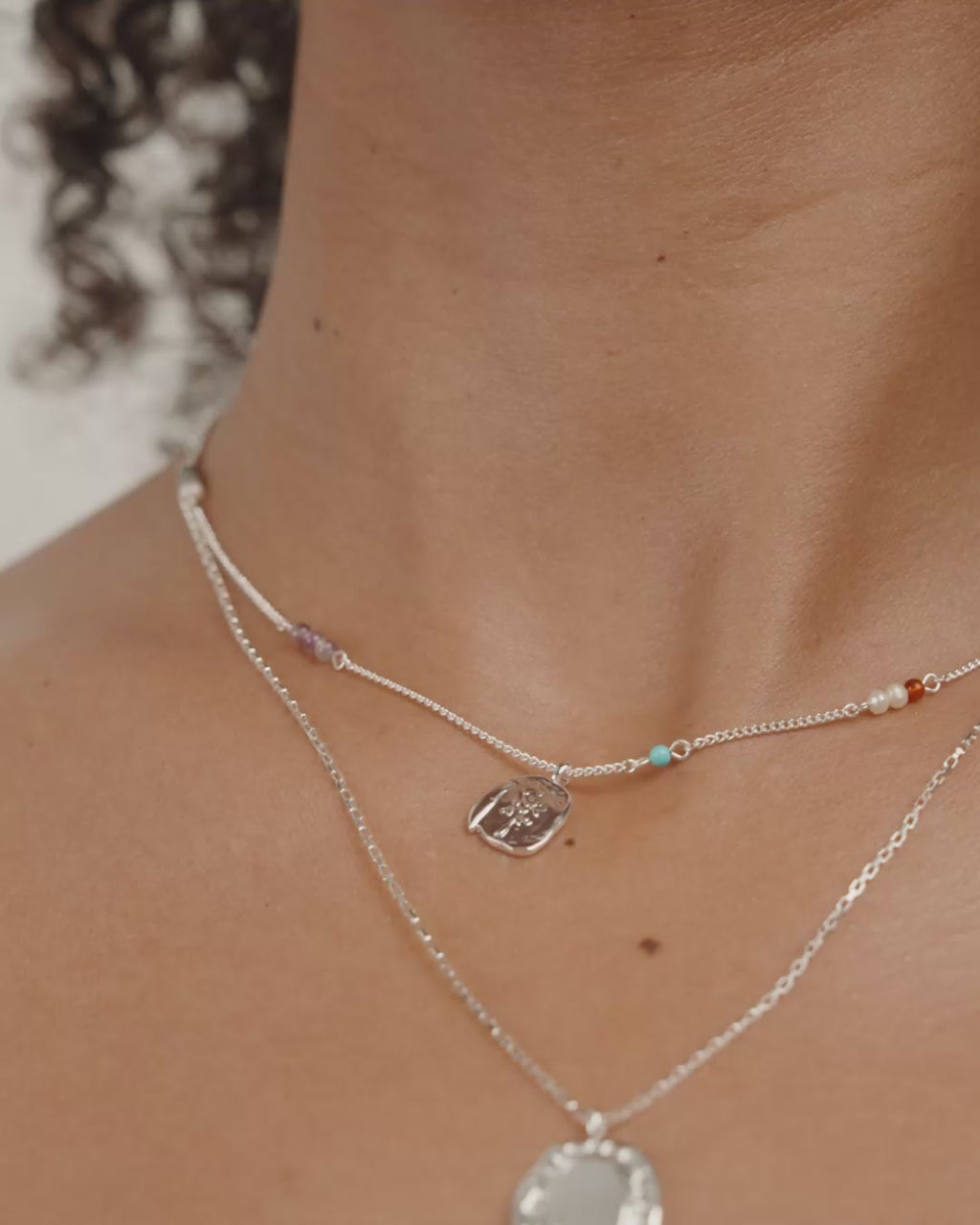 HERE necklace silver-plated