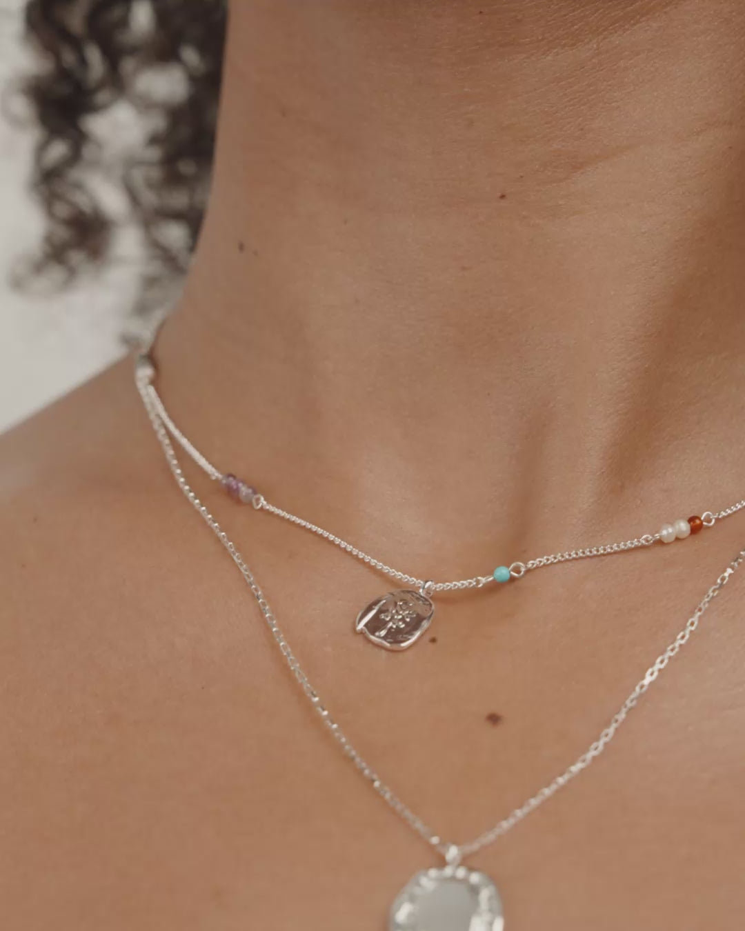 HERE necklace silver-plated