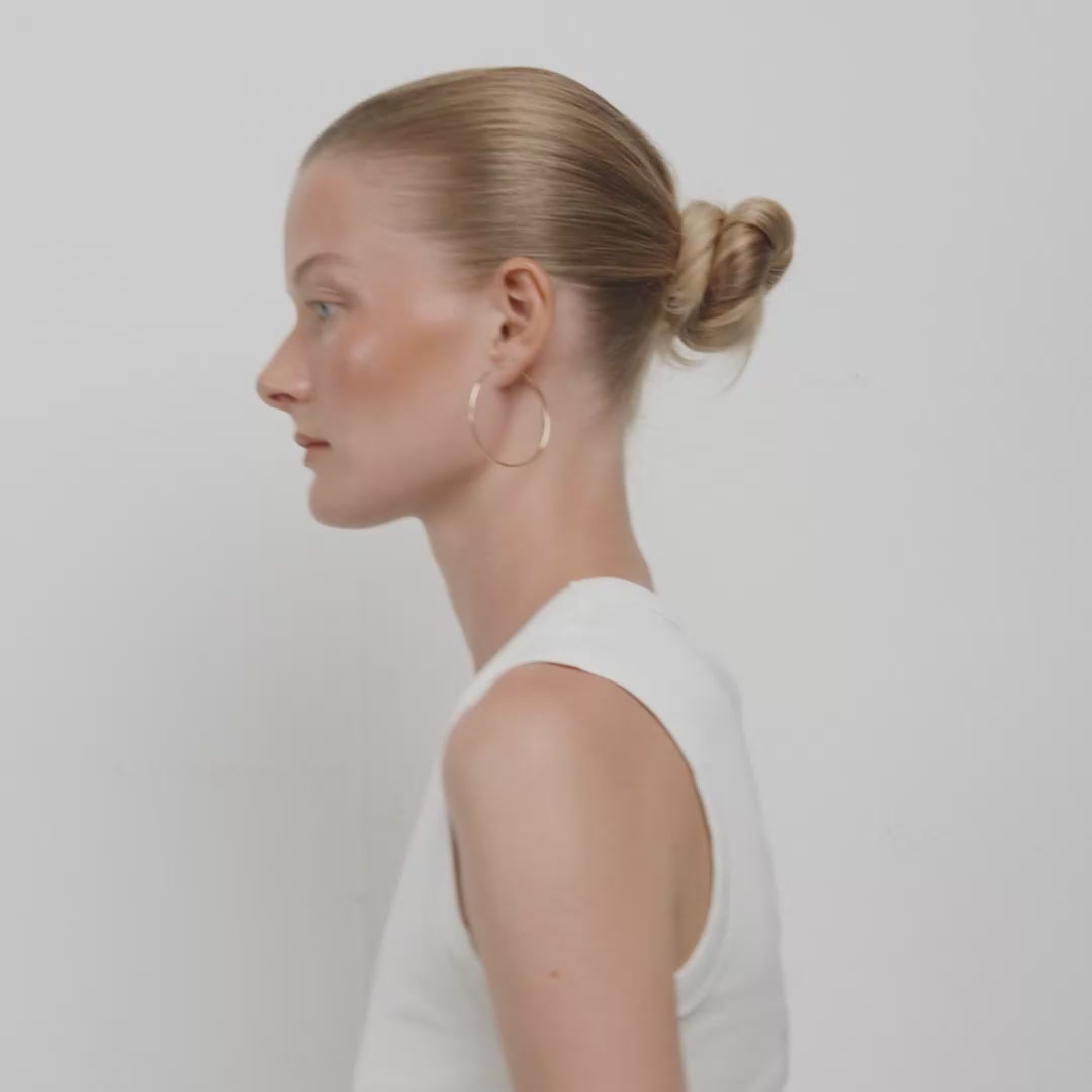 SANNE large hoop earrings gold-plated