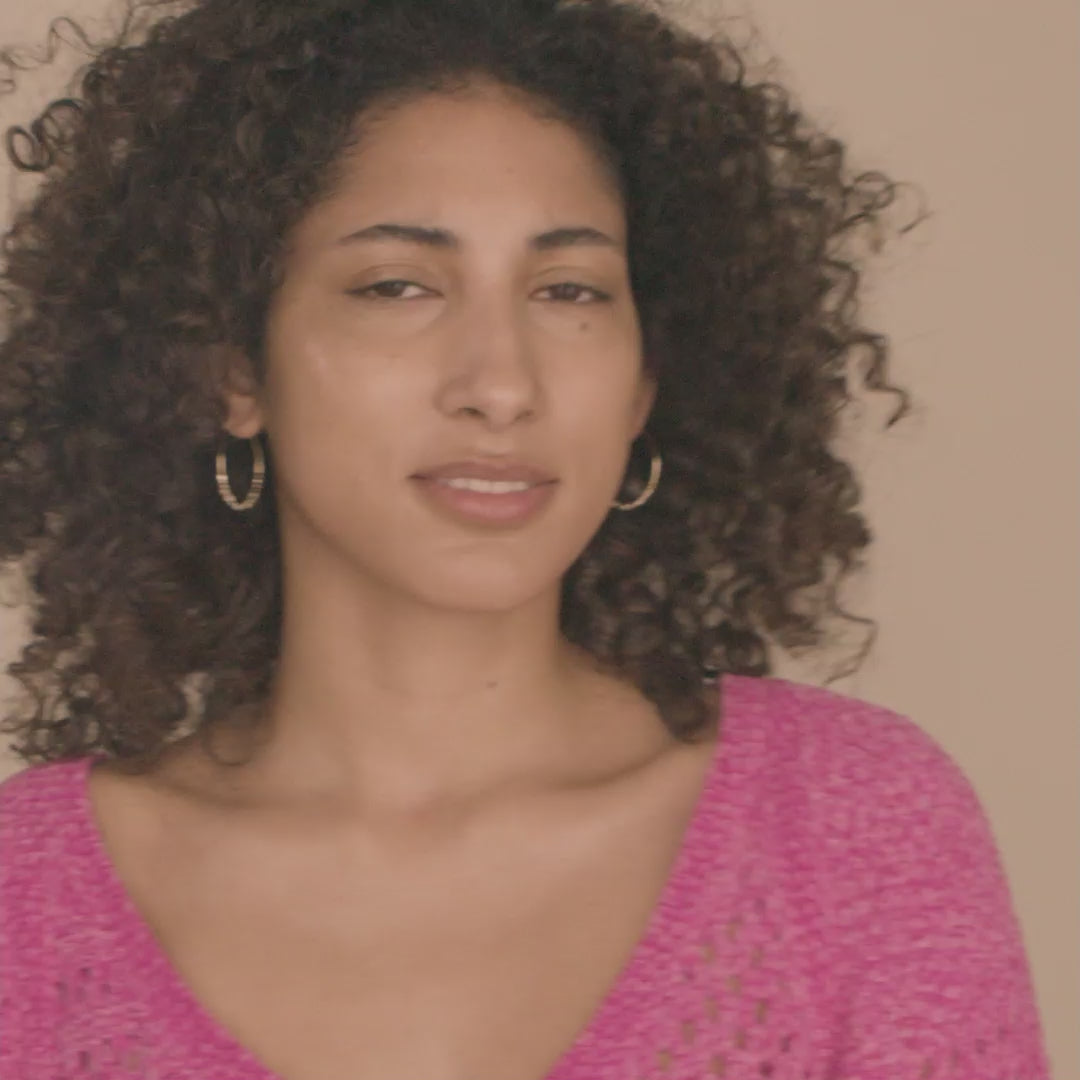 ROMINA hoops med perle deco gullbelagt